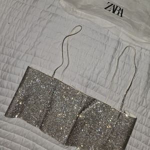 Zara shimmery top S-M
